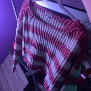 American eagle striped cropped sweater XS